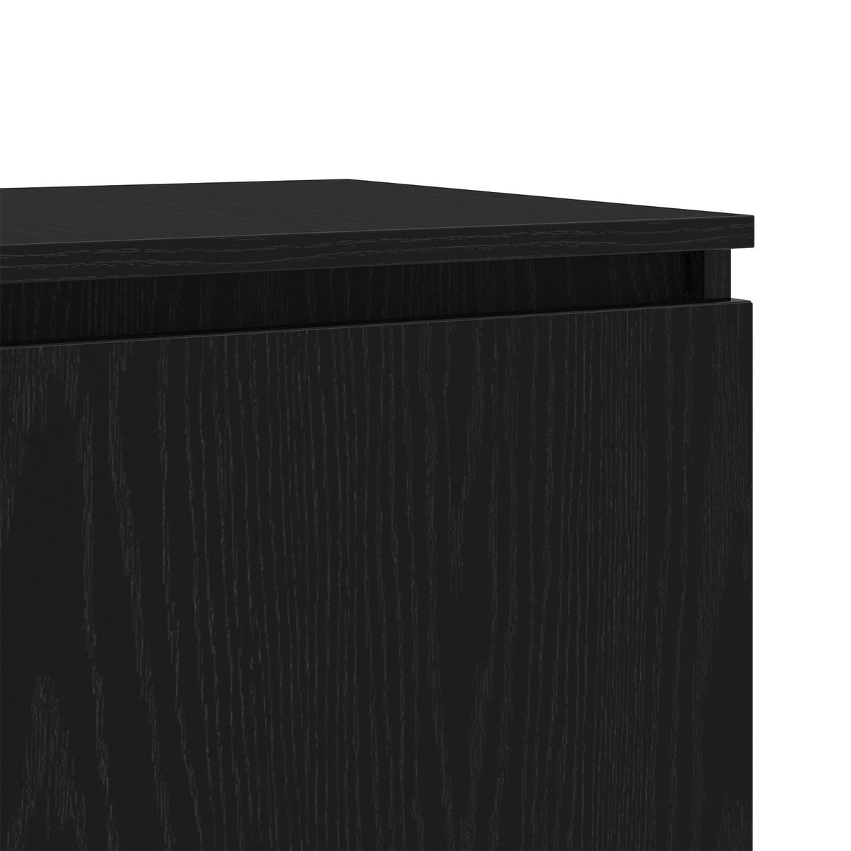 Tv Cabinet With Led Lights - Black Oak, 140X40X35.5 Cm, Made From Engineered Wood