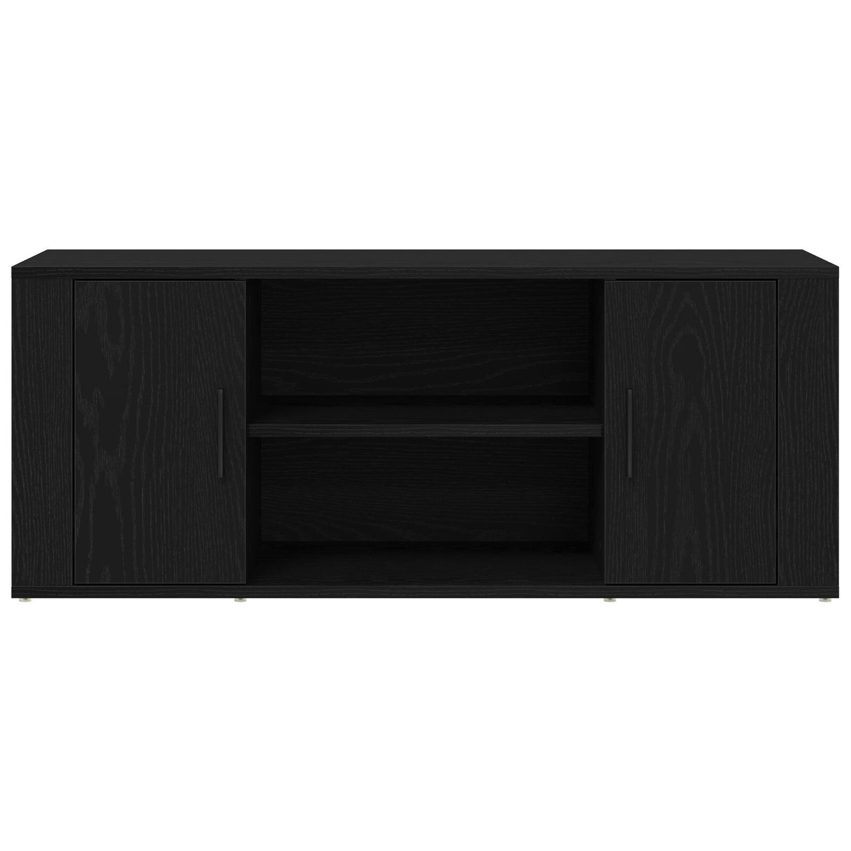 Tv Cabinet Black Oak 100X35X40 Cm Engineered Wood