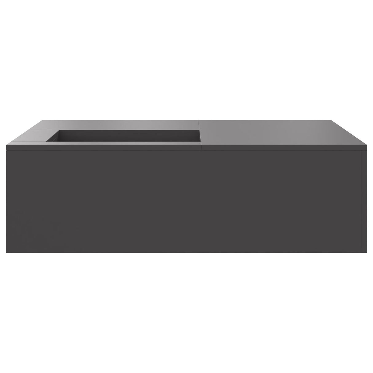 Fire Pit With Log Storage Black 100X100X30 Cm Steel