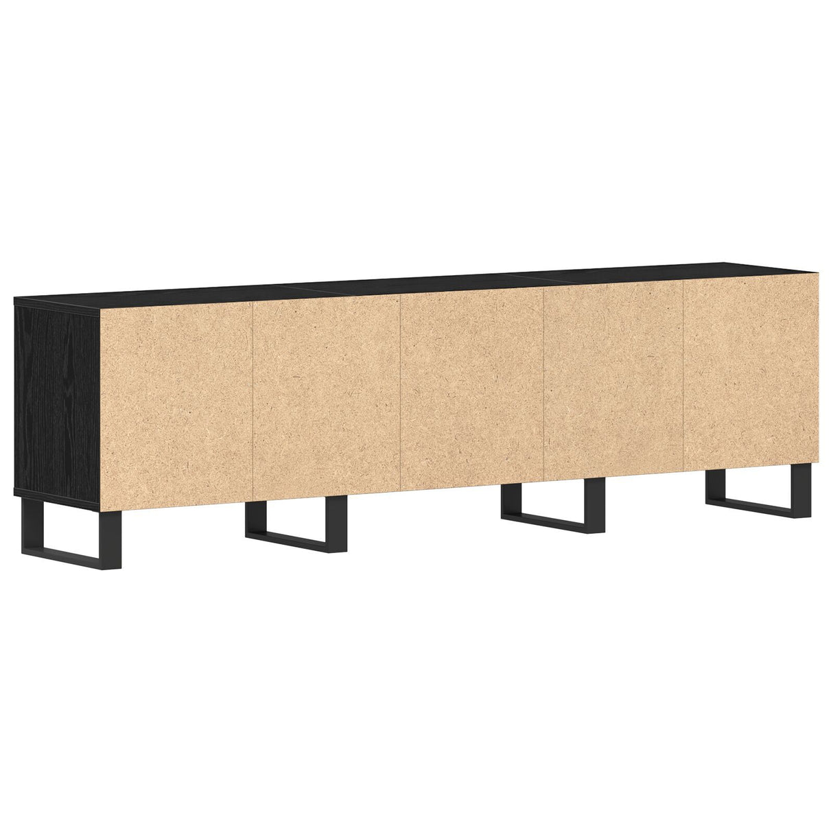 Tv Cabinet Black Oak 150X30X44,5 Cm Engineered Wood