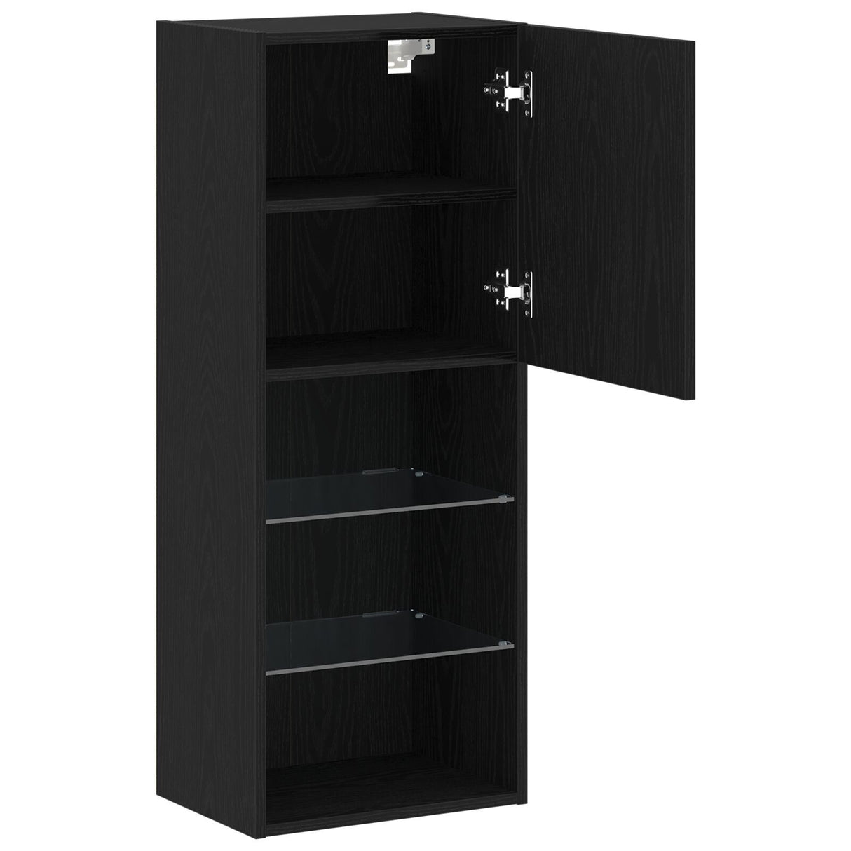 Tv Cabinet With Led Lights Black Oak 40,5X30X102 Cm