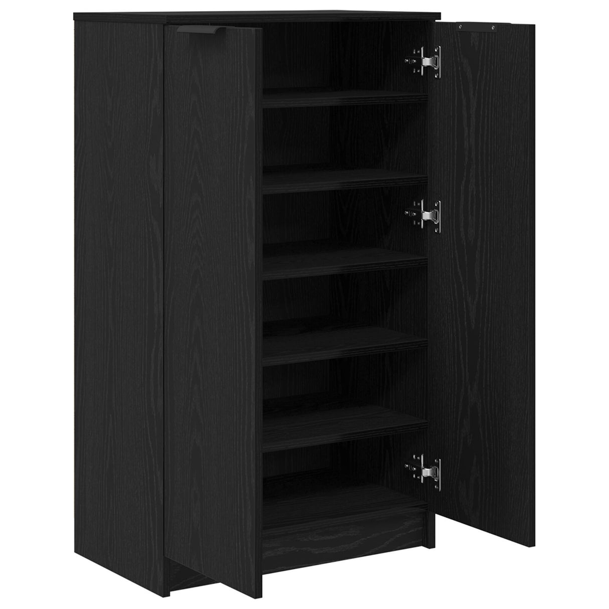 Shoe Cabinet In Black Oak - 59 X 35 X 100 Cm - Made From Engineered Wood