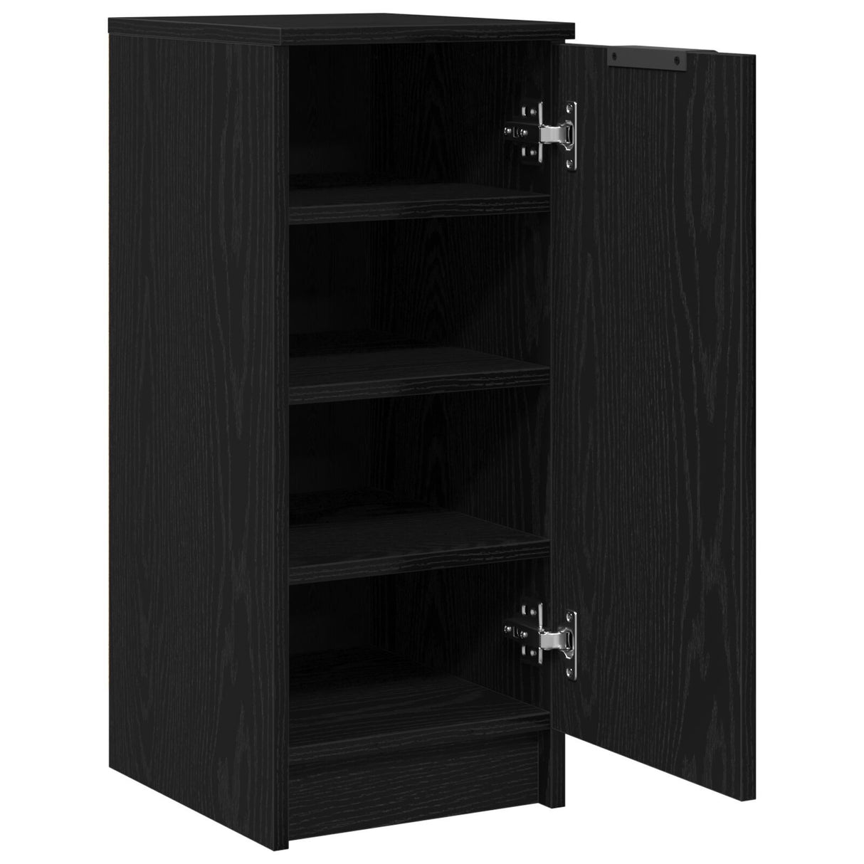 Shoe Cabinet Black Oak 30X35X70 Cm Engineered Wood