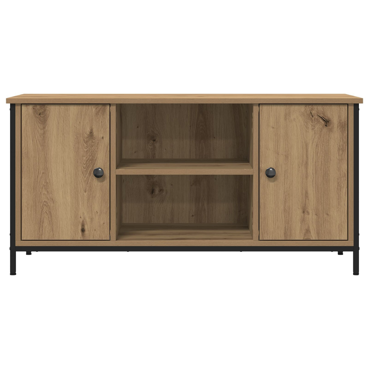 Tv Cabinet Artisan Oak 100X40X50 Cm Engineered Wood And Steel