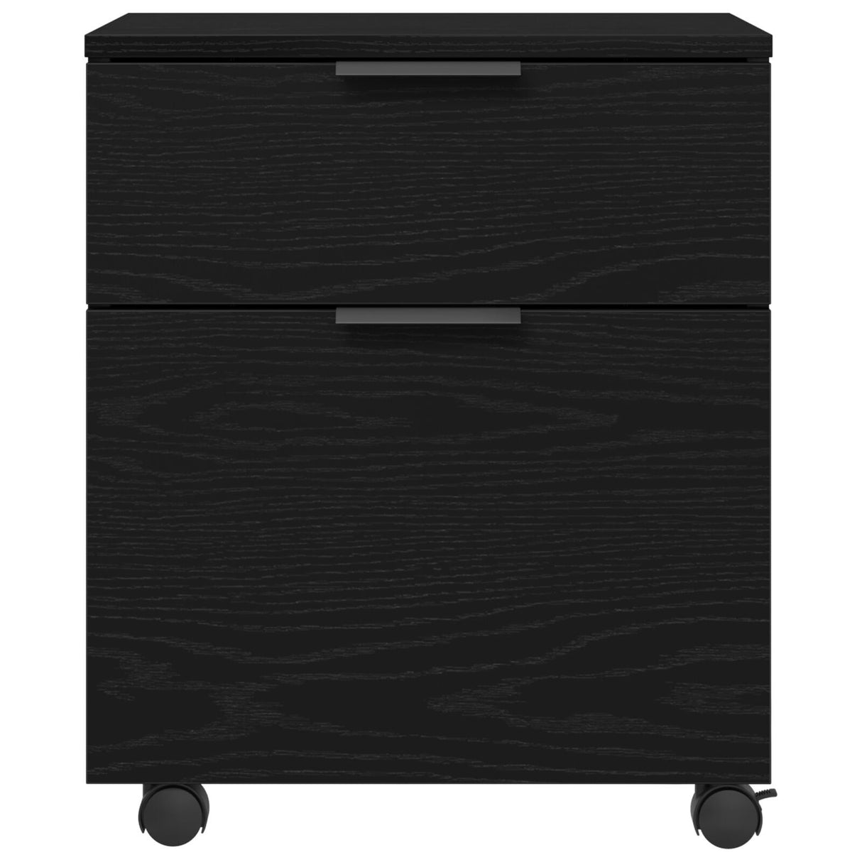 Mobile File Cabinet With Wheels Black Oak 45X38X54 Cm