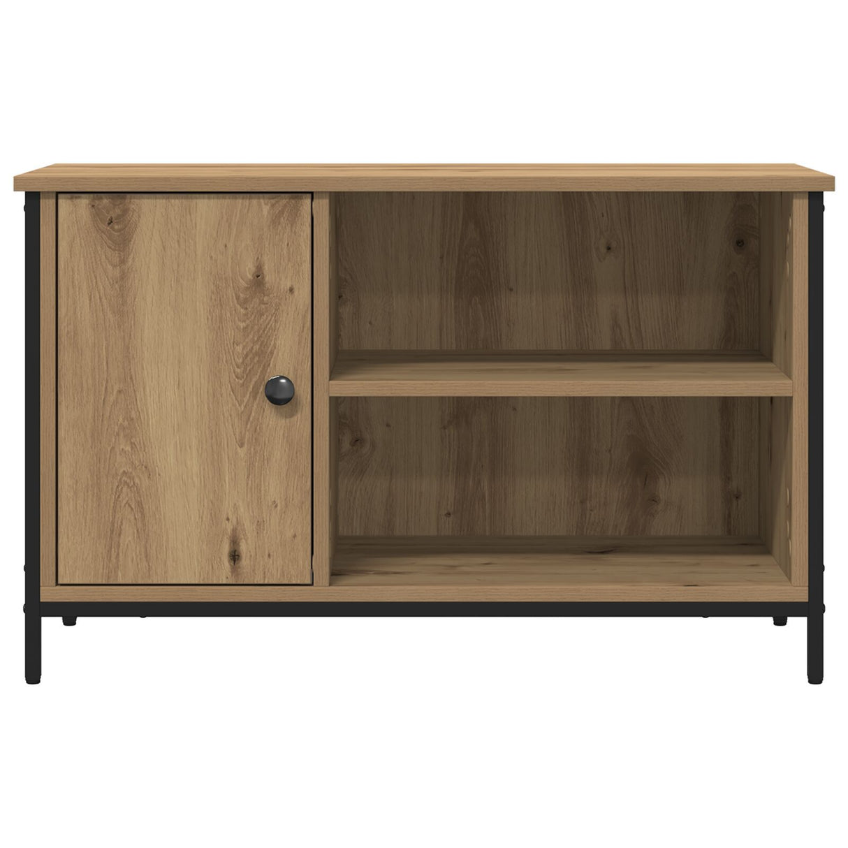 Tv Cabinet Artisan Oak 80X40X50 Cm Engineered Wood And Steel