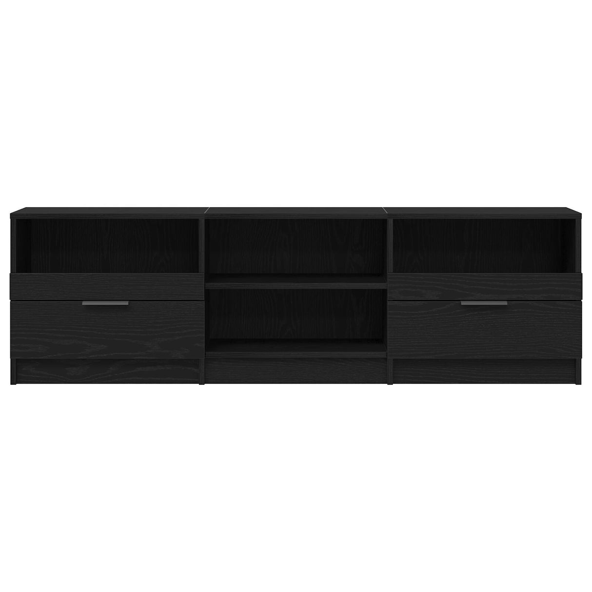 Tv Cabinet Black Oak 150X33,5X45 Cm Engineered Wood