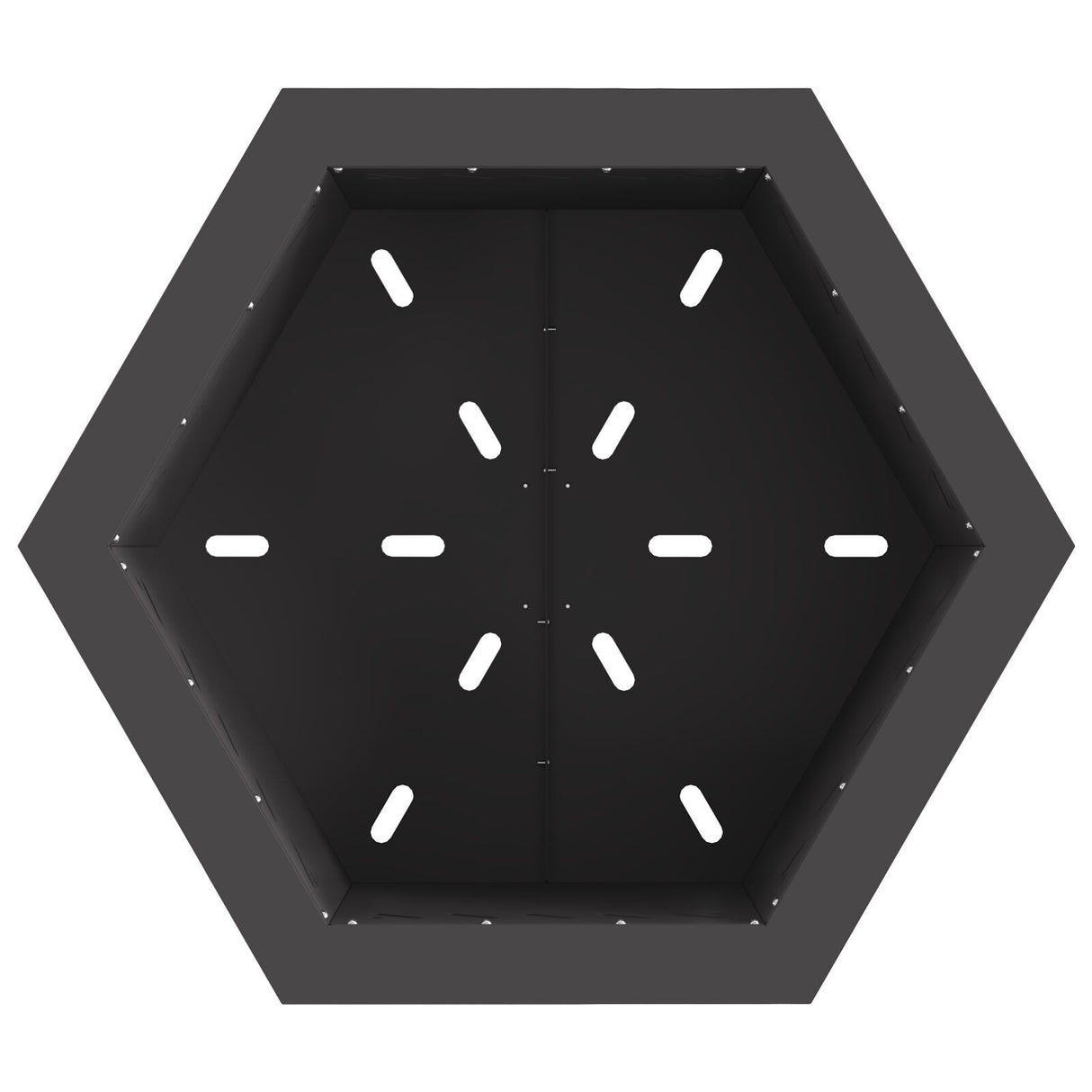 Smokeless Fire Pit Hexagonal Black Steel