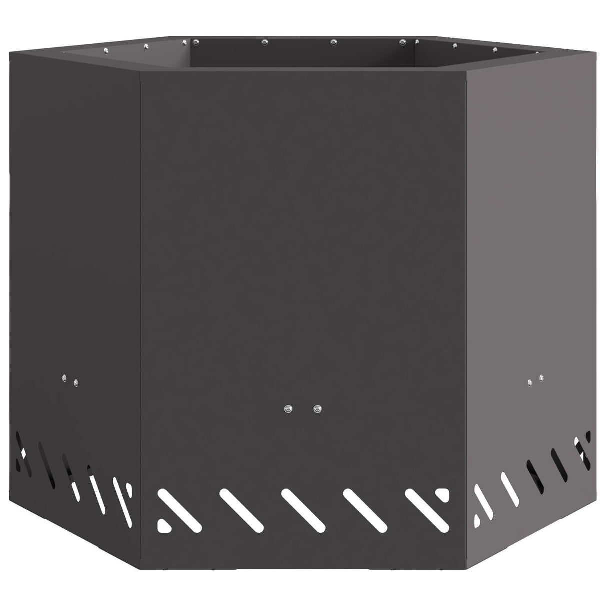 Smokeless Fire Pit Hexagonal Black Steel