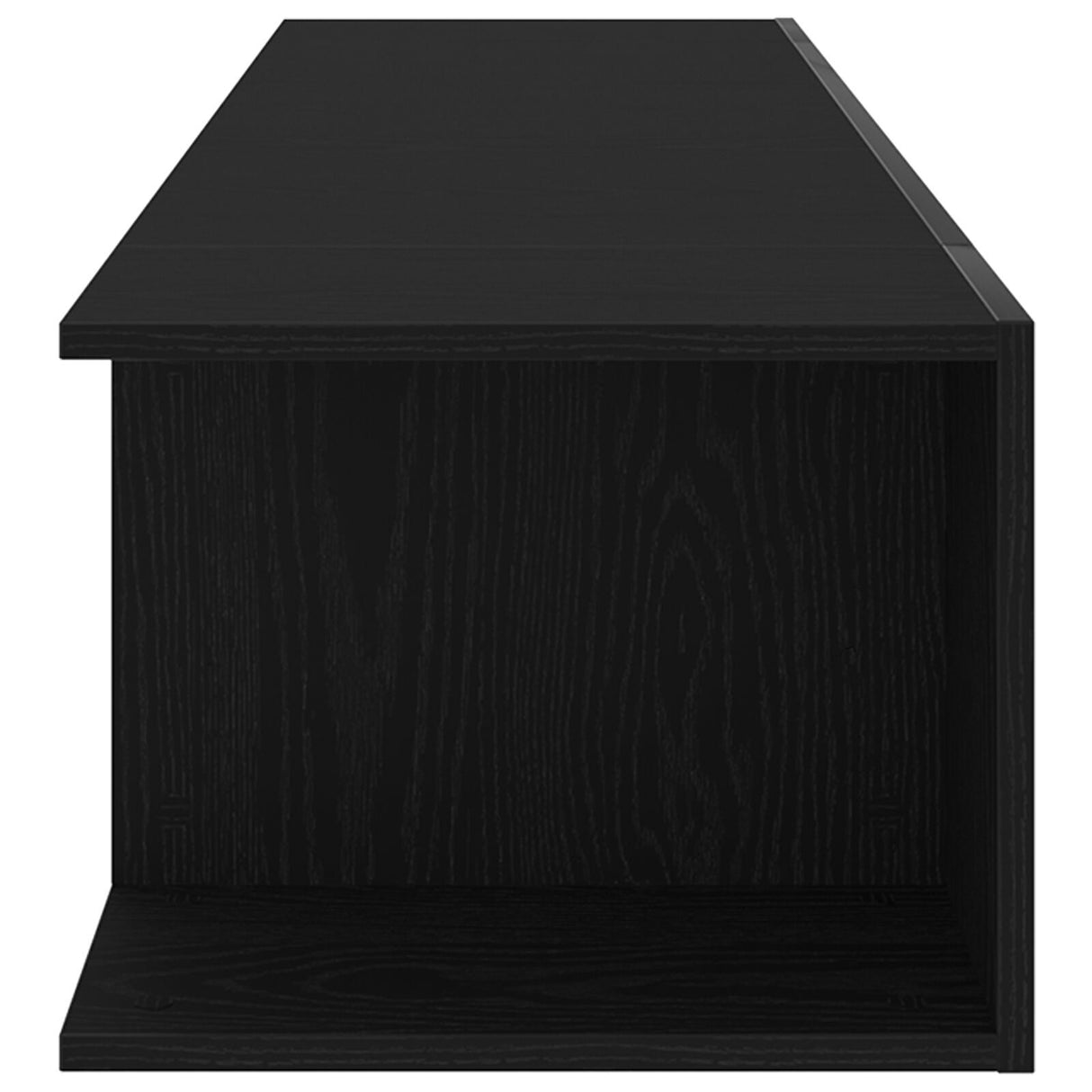 Tv Stand With Led Lights, Black Oak, 135X39X30Cm, Made Of Engineered Wood