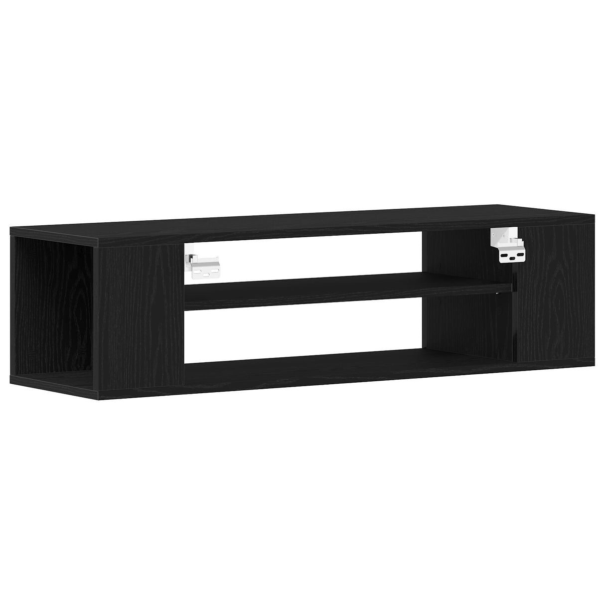 Wall-Mounted Tv Cabinet - Black Oak, 100X30X26.5 Cm, Engineered Wood
