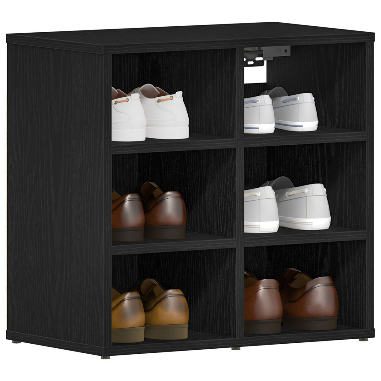 Shoe Cabinet Black Oak 52.5X30X50 Cm