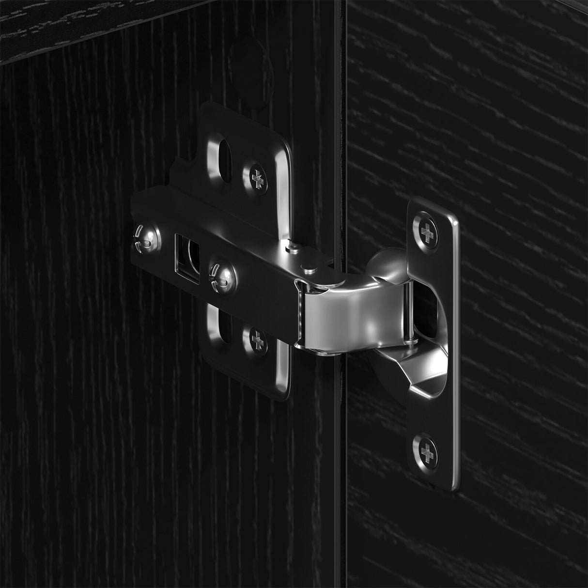 Tv Stand - Black Oak, 150X30X50 Cm, Made Of Engineered Wood