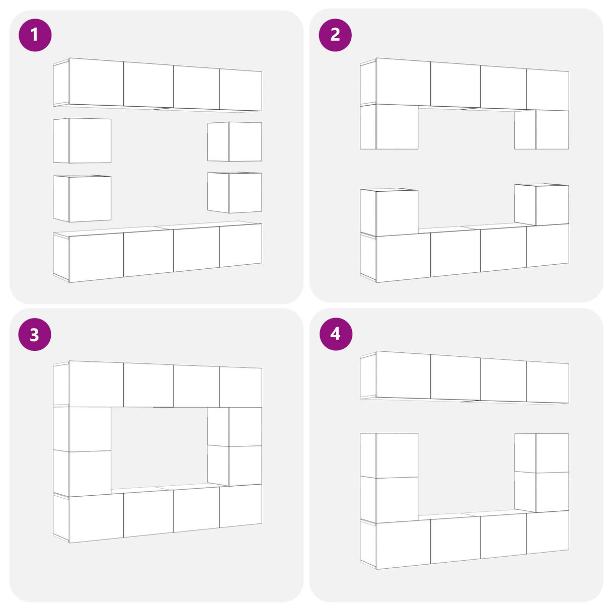 6 Piece Tv Cabinet Set Wall-Mounted Engineered Wood,  Tv Stand 80X30X30 Cm Made Of Engineered Wood,  Wall Mounted Tv Cabinets 2 Pcs 30.5X30X30 Cm