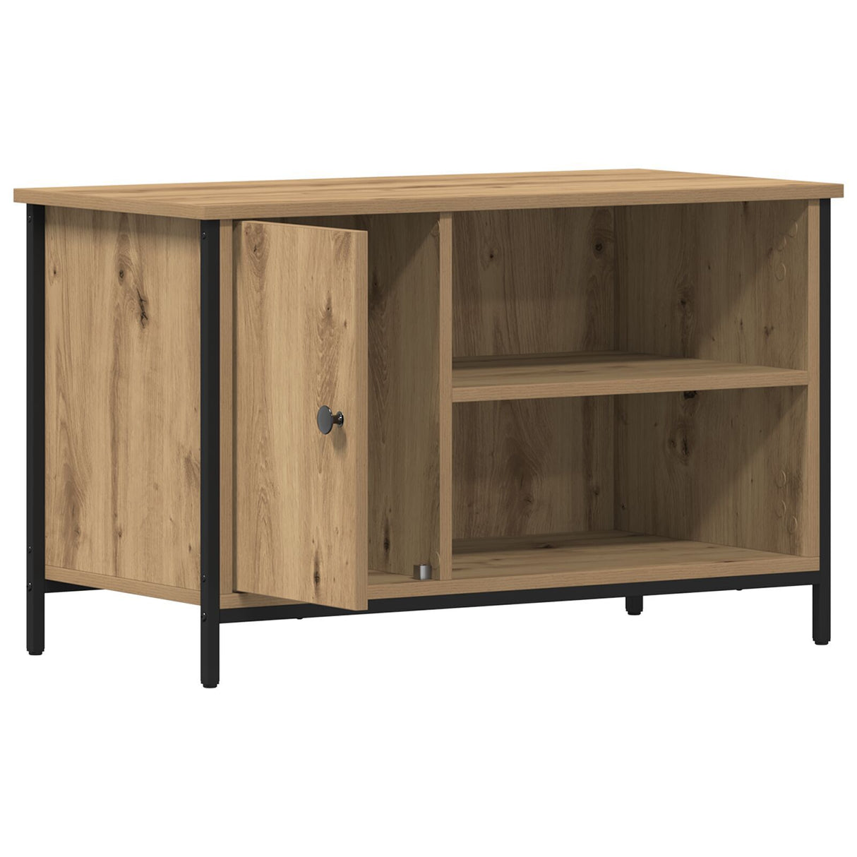 Tv Cabinet Artisan Oak 80X40X50 Cm Engineered Wood And Steel