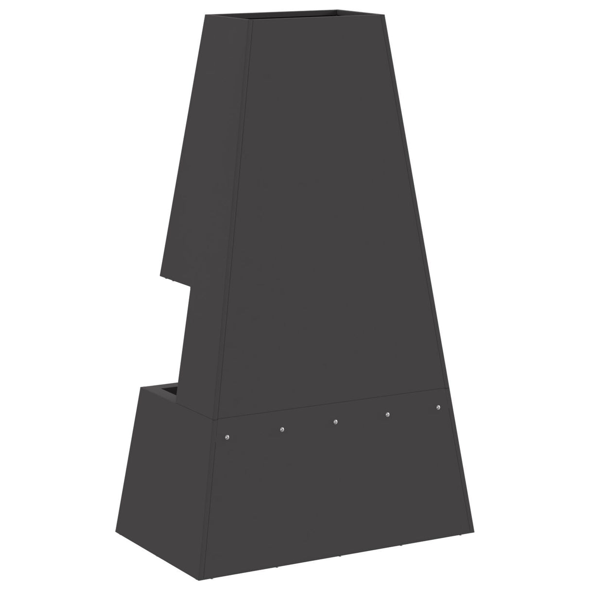 Fire Pit With Log Storage Black 60X35X100 Cm Steel