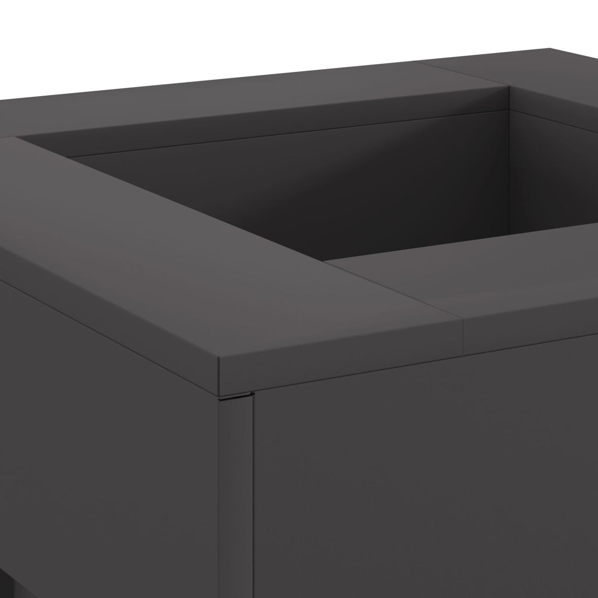 Fire Pit Square Black Steel