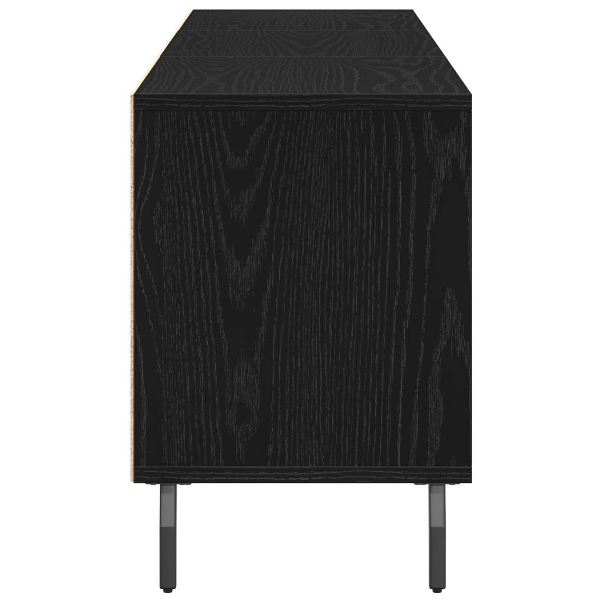 Tv Cabinet Black Oak 150X30X44,5 Cm Engineered Wood