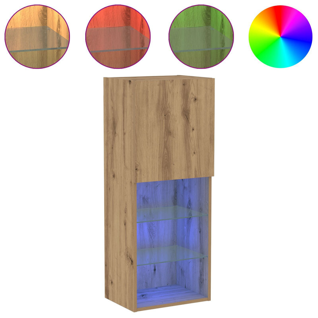 Tv Cabinet With Led Lights Artisan Oak 40,5X30X102 Cm