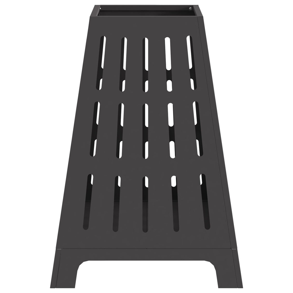 Fire Pit Square Black 50X50X70 Cm Steel
