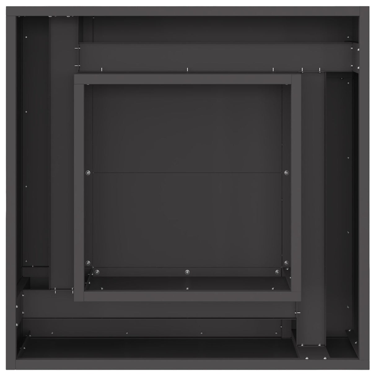 Fire Pit Square Black Steel