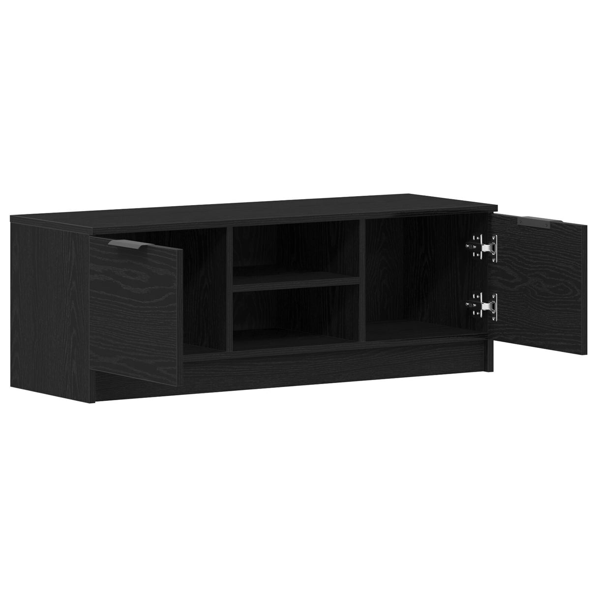 Tv Cabinet Black Oak 102X35X36,5 Cm Engineered Wood