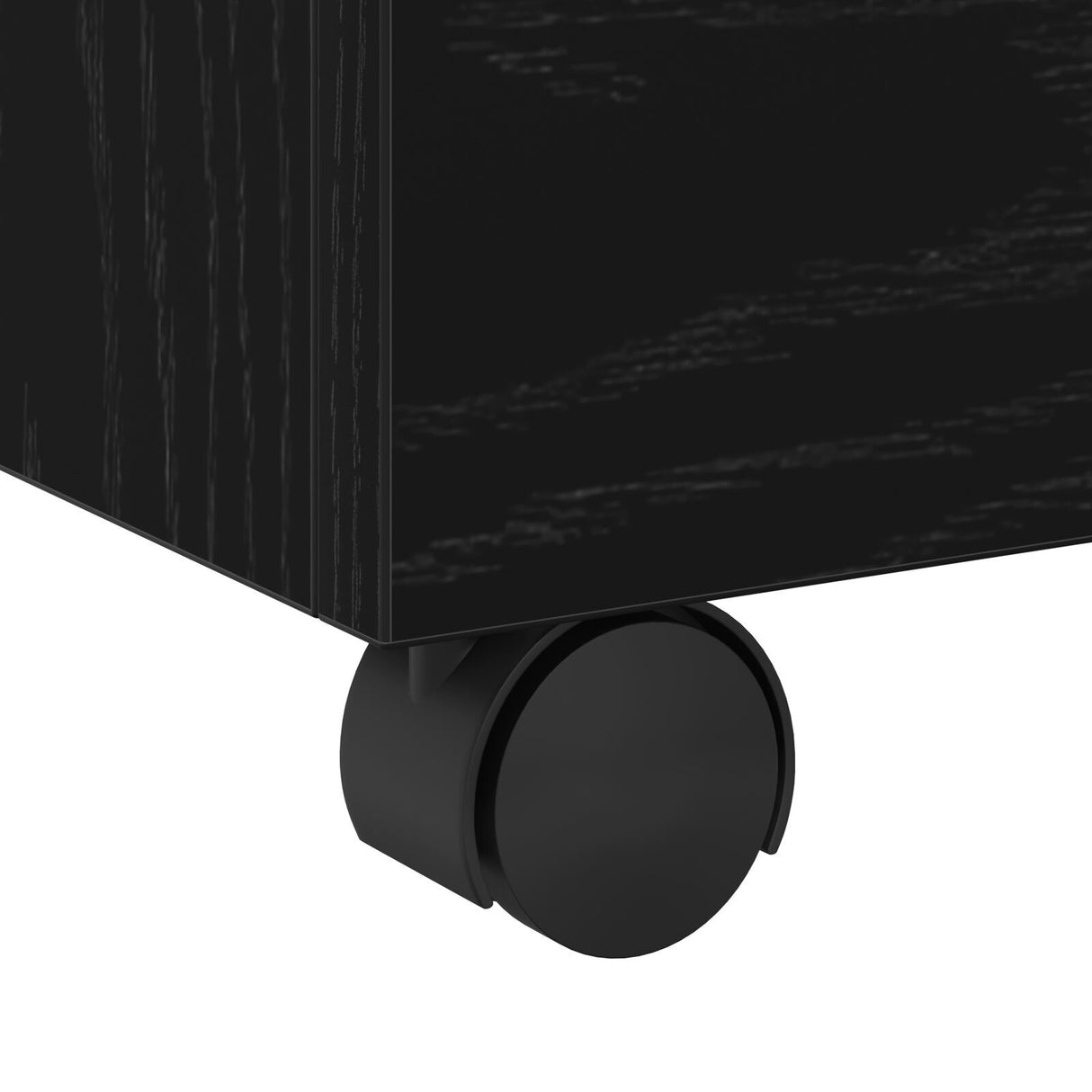 Mobile File Cabinet With Wheels Black Oak 45X38X54 Cm