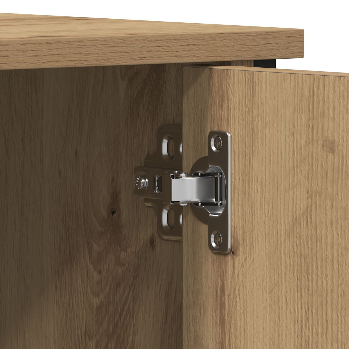 Tv Cabinet Artisan Oak 100X40X50 Cm Engineered Wood And Steel