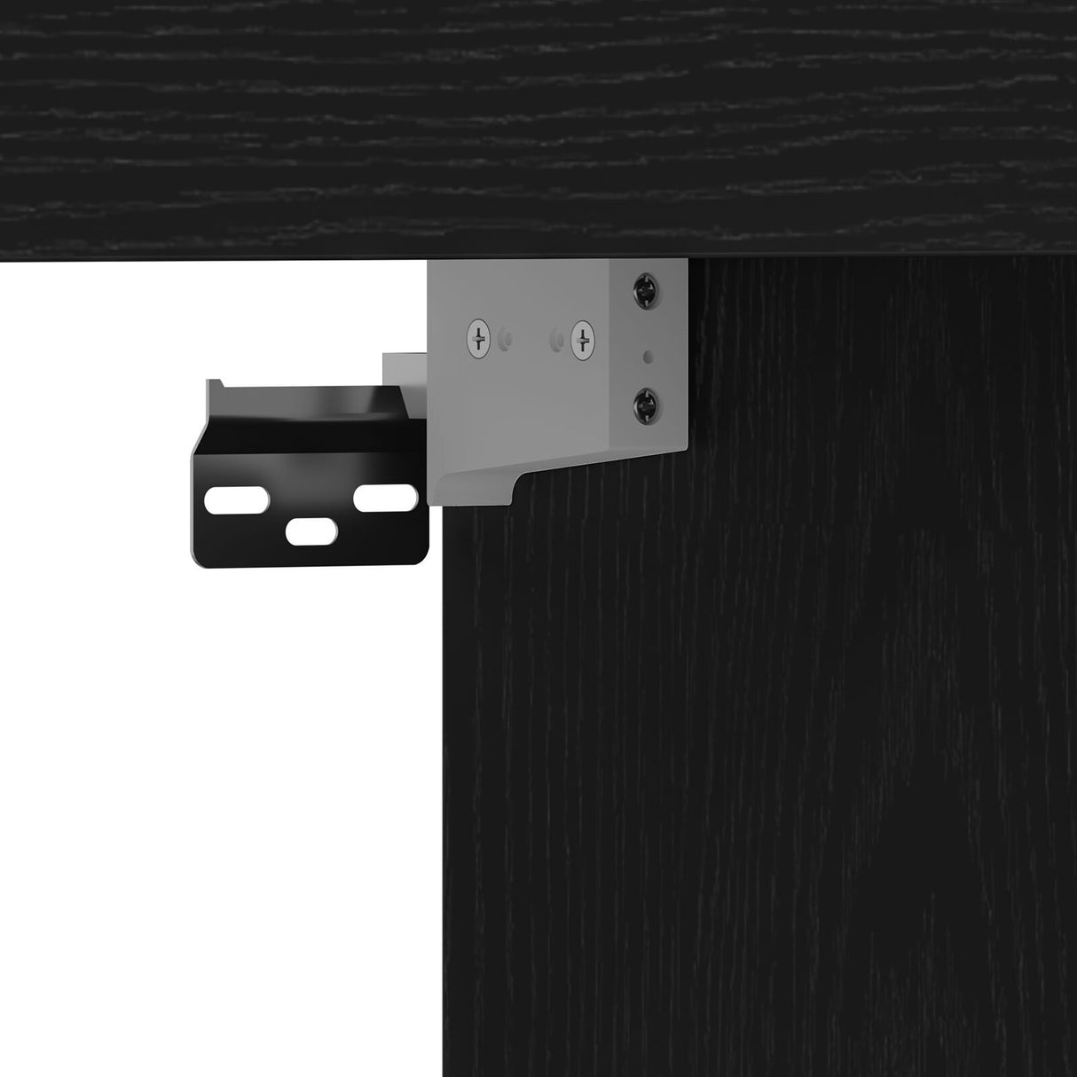 Tv Cabinet Wall-Mounted Black Oak 152X22X113 Cm