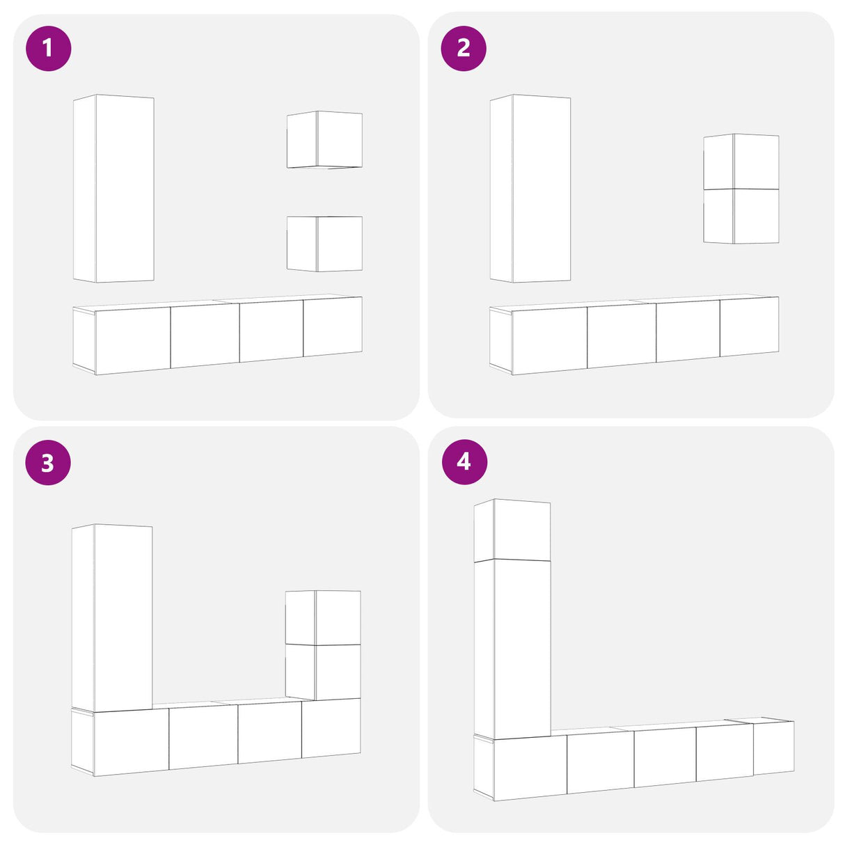 6 Piece Tv Cabinet Set Black Oak Engineered Wood, Wall Mounted Tv Cabinets 2 Pcs Black Oak 30.5X30X30 Cm, Wall-Mounted Tv Cabinet In Black Oak - 30.5X30X90 Cm, Made Of Engineered Wood, Black Oak Tv Stand 80X30X30 Cm Made Of Engineered Wood