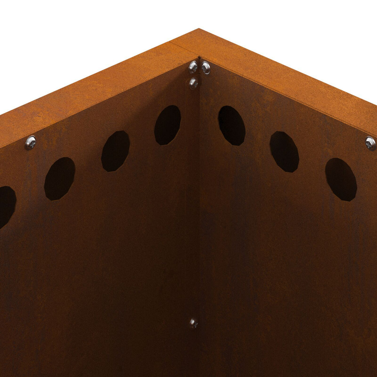 Smokeless Fire Pit Square 48X48X50 Cm Weathering Steel