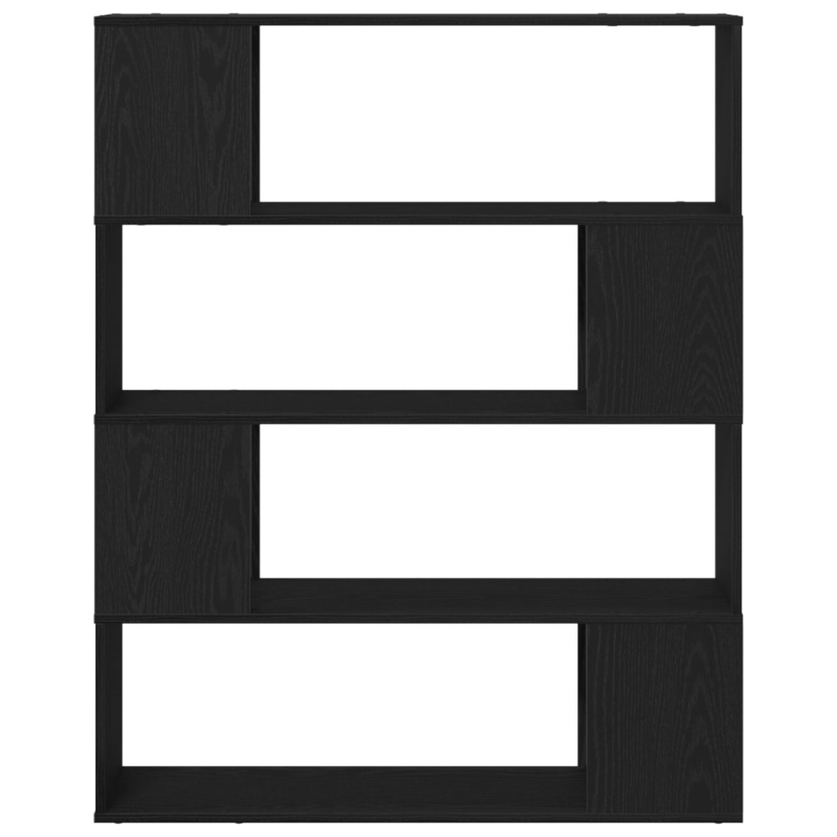 Tv Cabinet Black Oak Engineered Wood 100 X 24 X 124 Cm