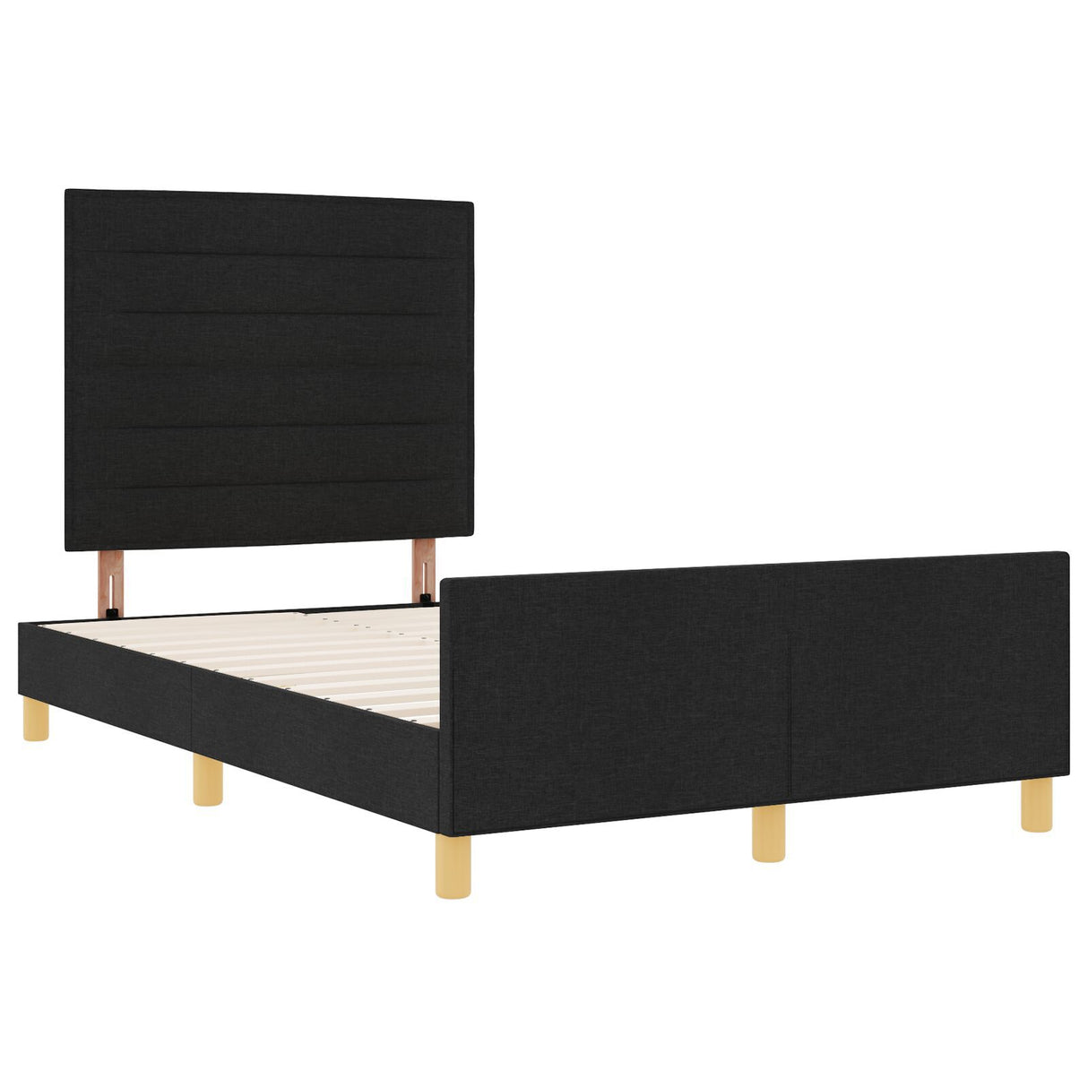 Black Fabric Bed Frame 120X200 Cm
