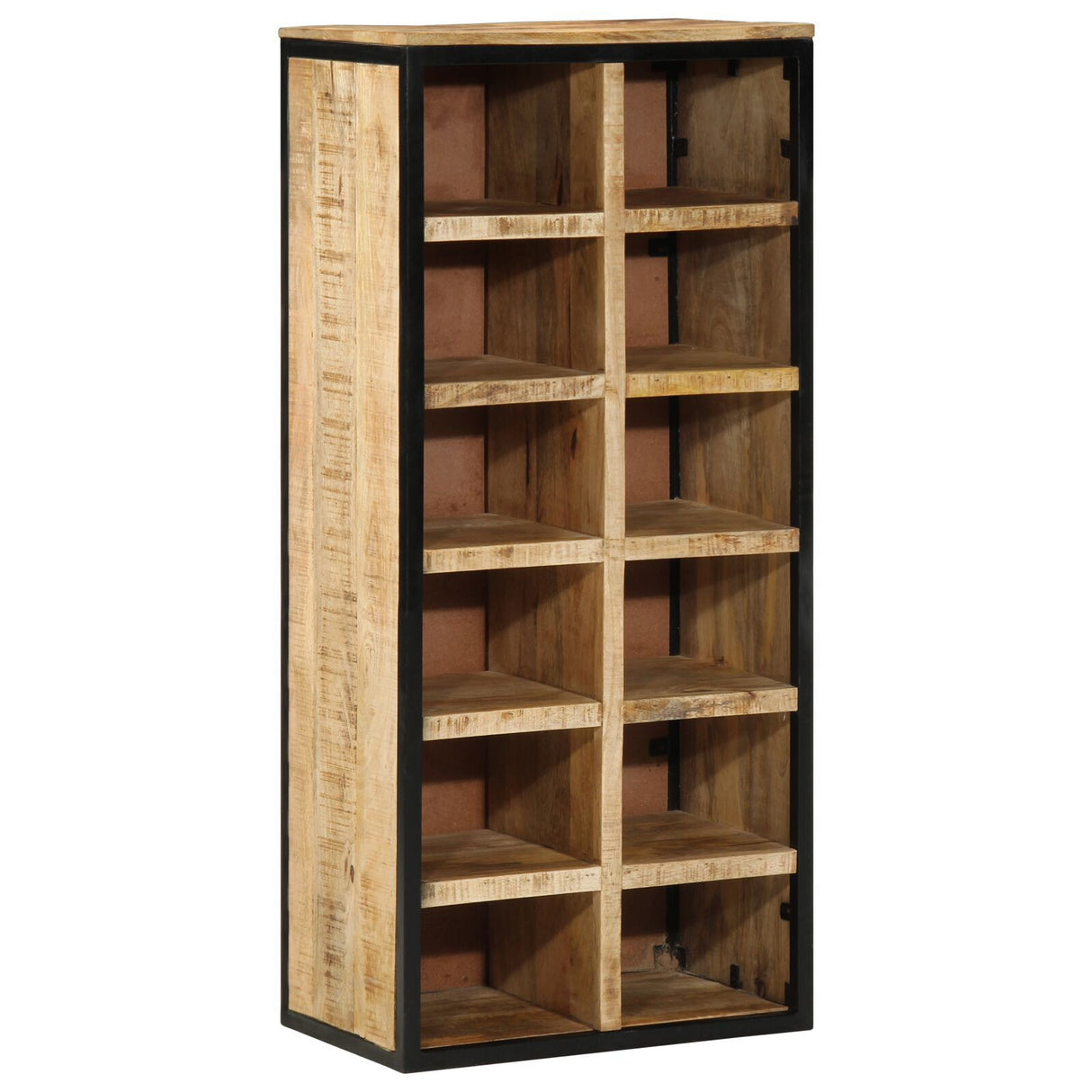 Shoe Cabinet 50X30X110 Cm Solid Rough Wood Mango