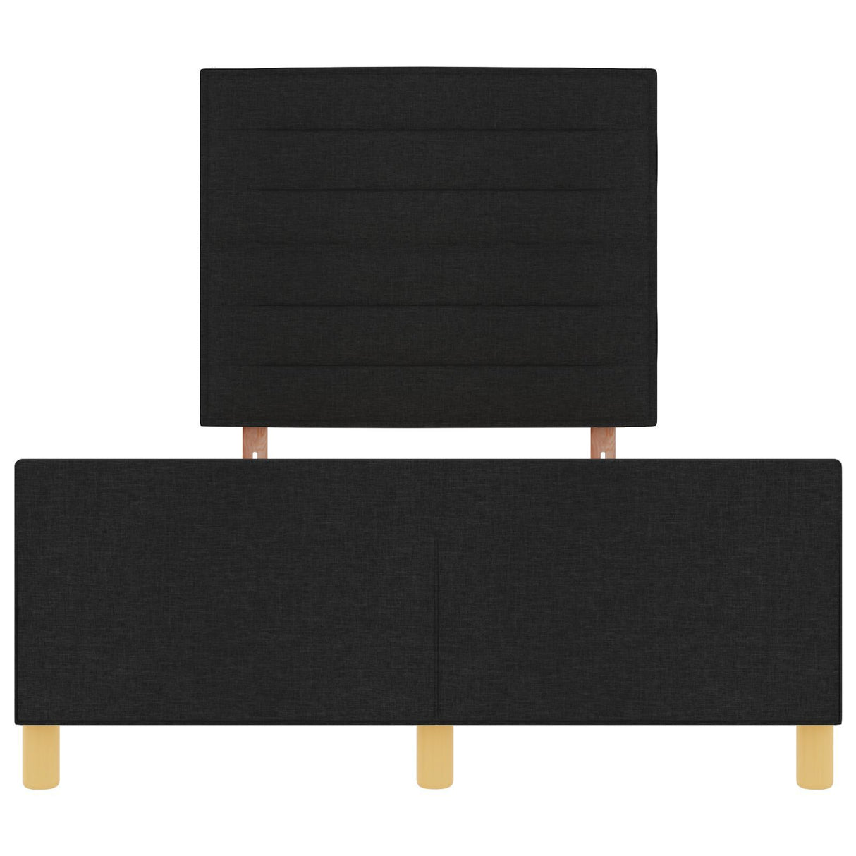 Black Fabric Bed Frame 120X200 Cm