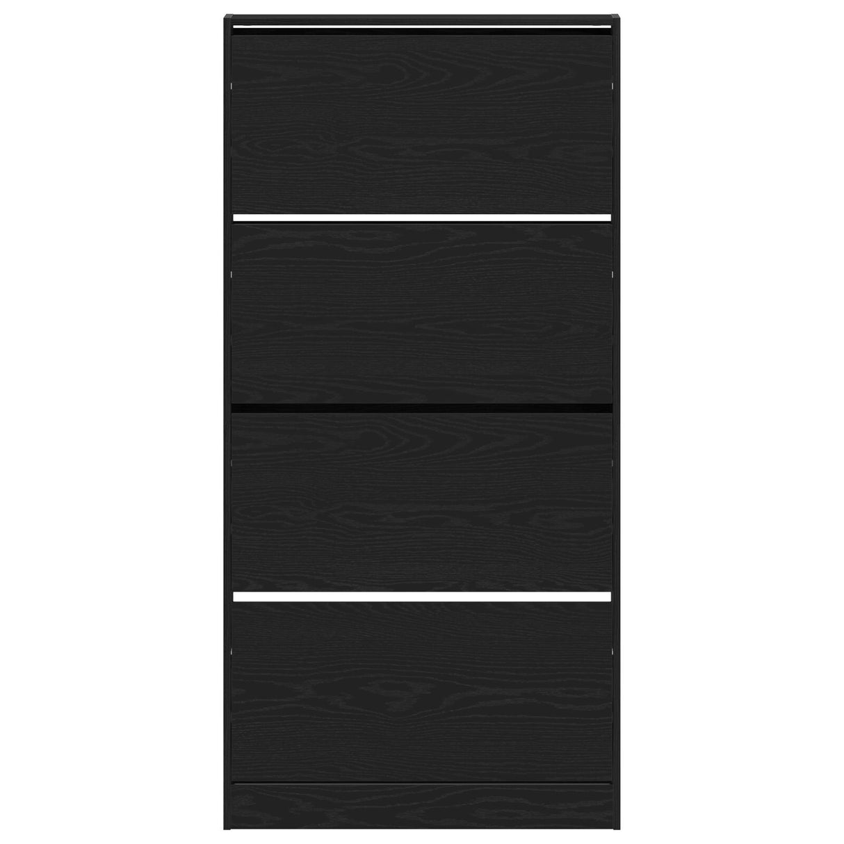 Shoe Cabinet Black Oak Engineered Wood 80 X 21 X 163.5 Cm Durable
