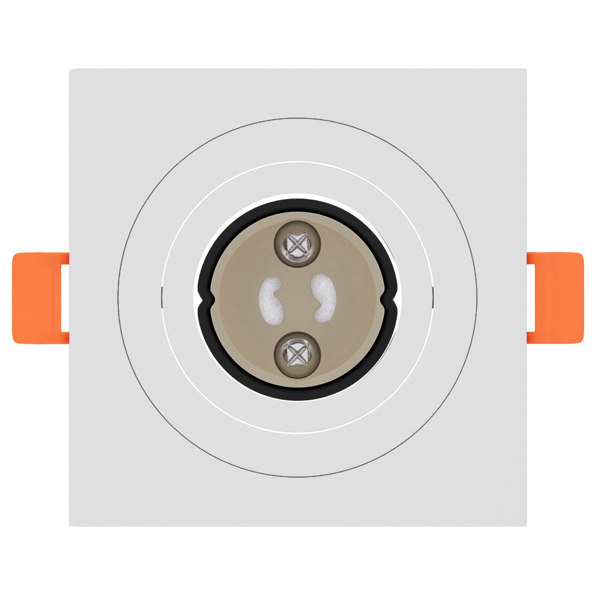 Recessed Spotlights 12 Pcs Square Gu10 White 91X91 Mm