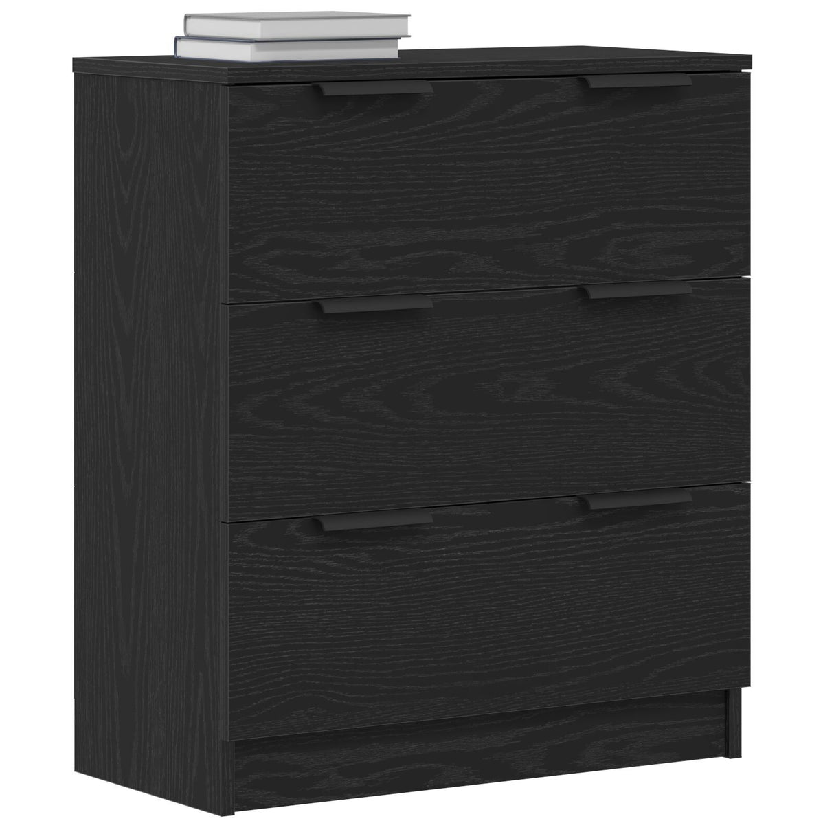 Black Oak Sideboard 60X30X70 Cm Manufactured Wood
