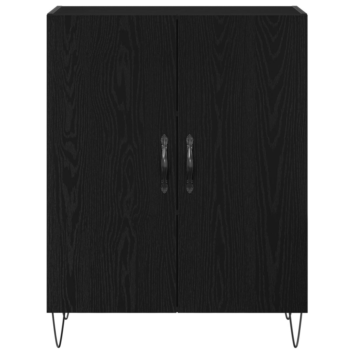 Sideboard Black Oak 69,5X34X90 Cm Engineered Wood