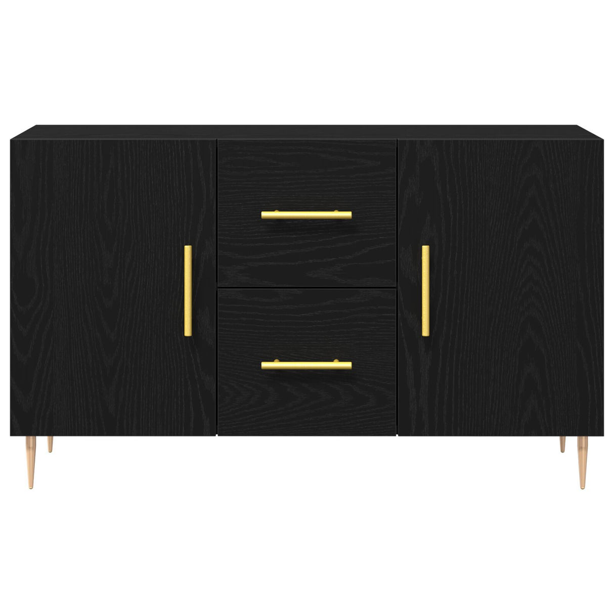 Sideboard Black Oak 100X36X60 Cm Engineered Wood