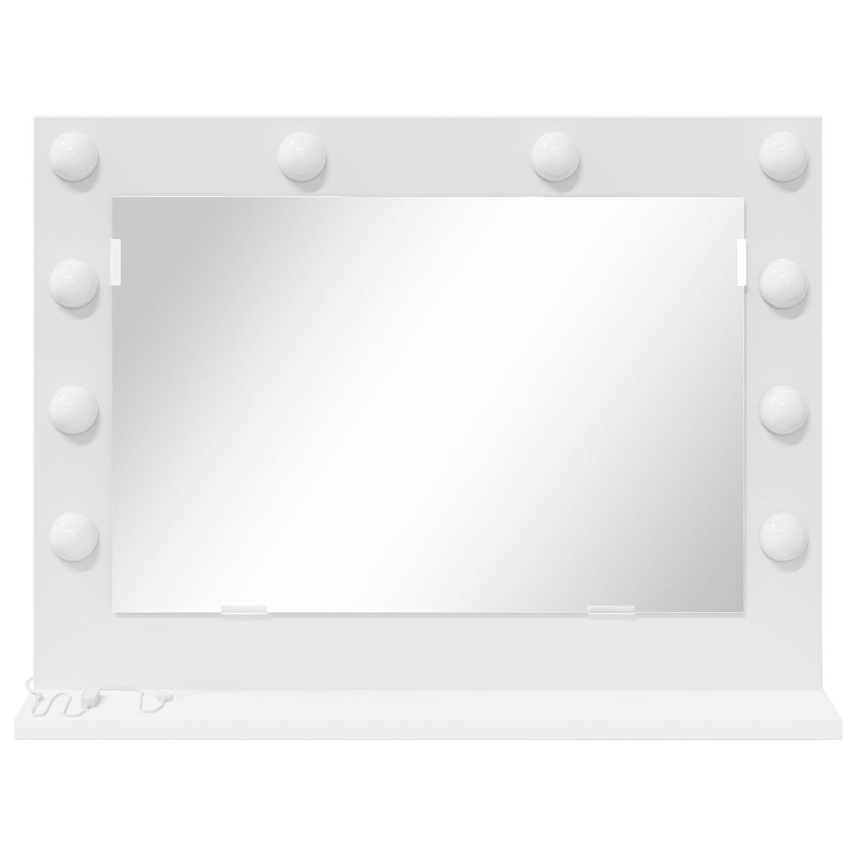 Vanity Mirror With Led Lights White 60X45X18 Cm