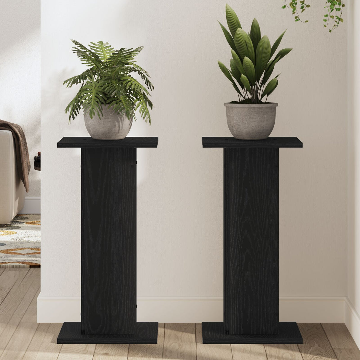 Speaker Stands 2 Pcs Black Oak 30X30X60 Cm Engineered Wood
