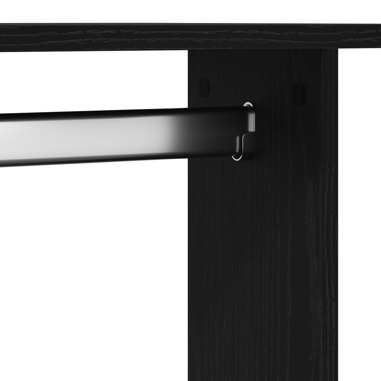 Wardrobe With Wheels Black Oak 102X38X110 Cm Engineered Wood