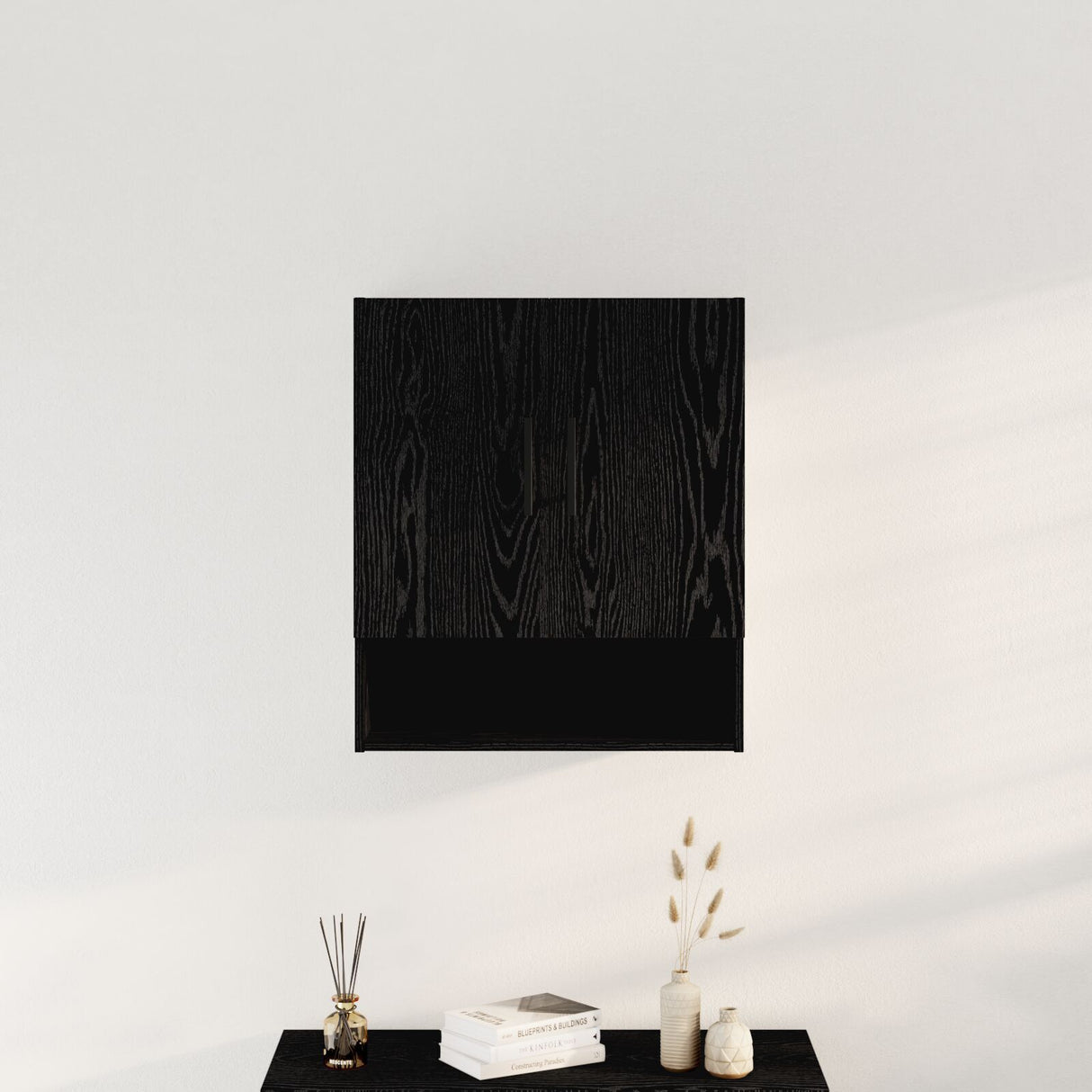 Wall Cabinet Black Oak 60X31X70 Cm Engineered Wood
