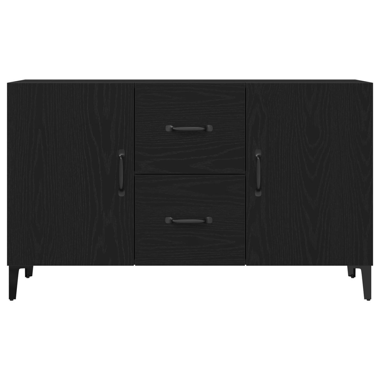 Black Oak Sideboard - 100 X 36 X 60 Cm - Made Of Engineered Wood