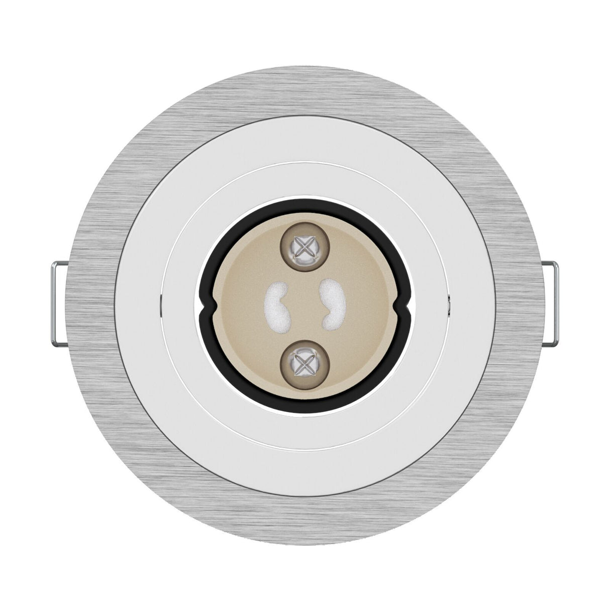 Recessed Spotlights 24 Pcs Round Gu10 Silver Ø91 Mm