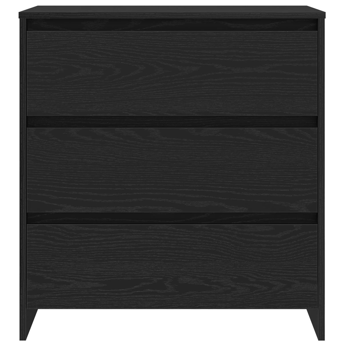 3-Piece Sideboards In Black Oak Engineered Wood