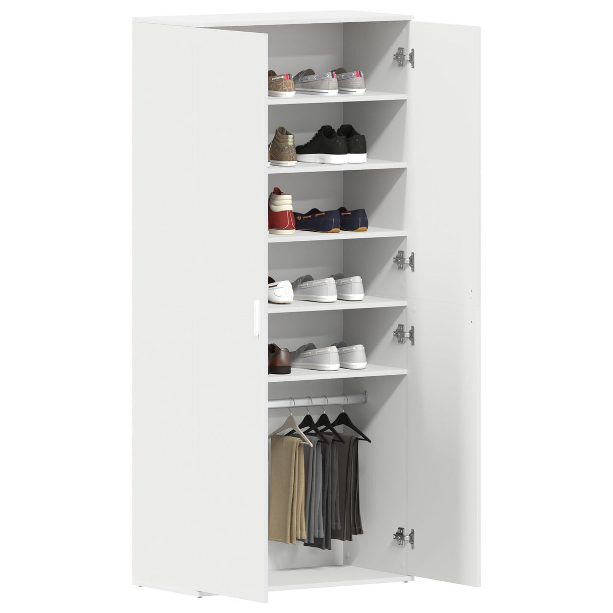Shoe Cabinet 80X39X180 Cm Engineered Wood