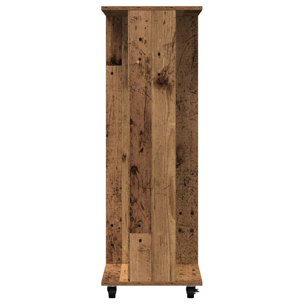 Wardrobe With Wheels Old Wood 102X38X110 Cm Engineered Wood