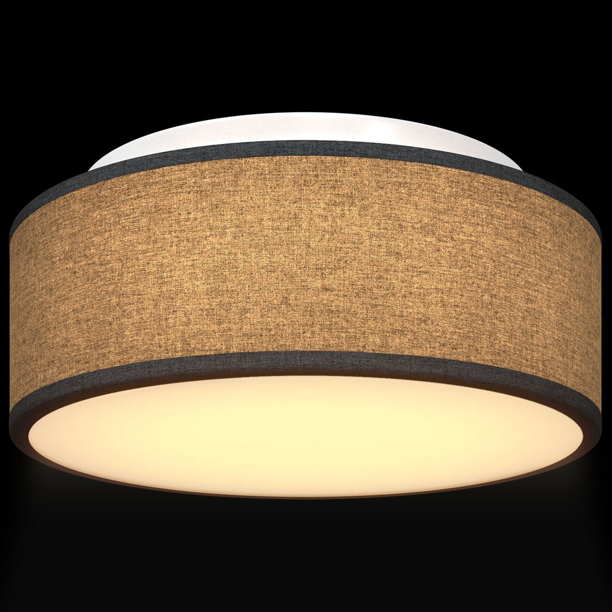 Ceiling Light - Fabric Flush Mount, 30 Cm E27
